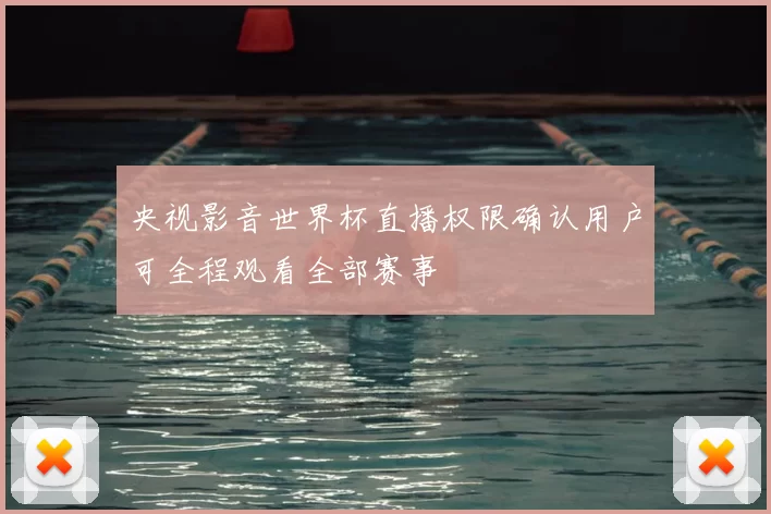 央视影音世界杯直播权限确认用户可全程观看全部赛事